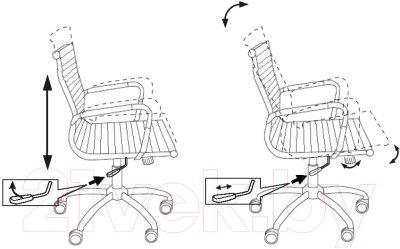Кресло офисное Бюрократ CH-883-LOW (черный)