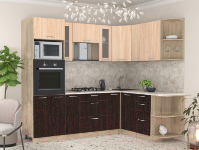 Готовая кухня Интерлиния Мила 1.68x2.4 правая