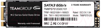 SSD диск Team MS30 512GB (TM8PS7512G0C101) - фото