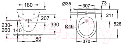 Биде подвесное GROHE Bau 39433000