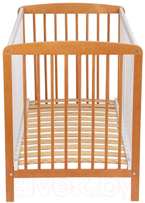 Детская кроватка Polini Kids Simple 101 / 0003022-11 (белый/бук)