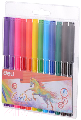Фломастеры Deli Color Run / C10003 - фото