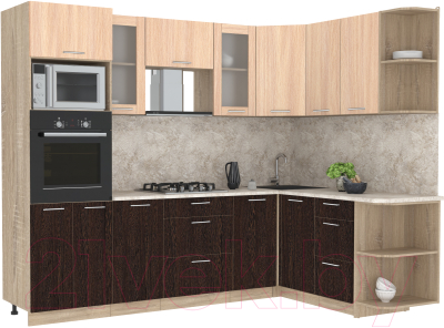 Готовая кухня Интерлиния Мила 1.68x2.6 правая - фото