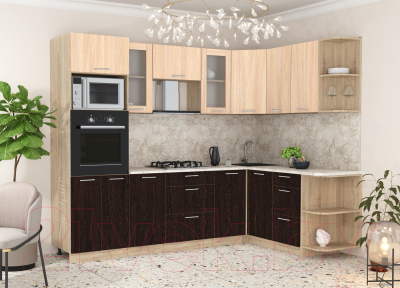 Готовая кухня Интерлиния Мила 1.68x2.6 правая