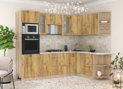 Готовая кухня Интерлиния Мила 1.68x2.6 правая