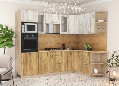 Готовая кухня Интерлиния Мила 1.68x2.6 правая