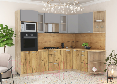 Готовая кухня Интерлиния Мила 1.68x2.6 правая