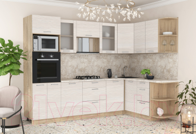 Готовая кухня Интерлиния Мила 1.68x2.8 правая