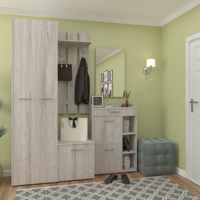 Тумба в прихожую Кортекс-мебель Лара ТП1 (дуб монтерей)