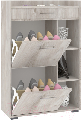 Тумба в прихожую Кортекс-мебель Лара ТП4 (дуб монтерей)