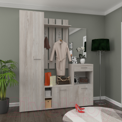 Шкаф-пенал Кортекс-мебель Лара ШП1-45 (дуб монтерей)