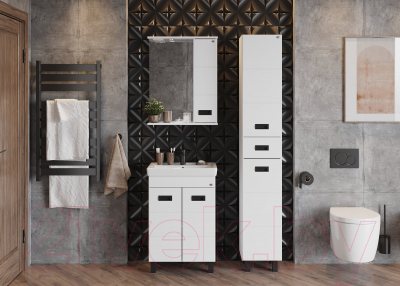 Шкаф с зеркалом для ванной Onika Балтика 58.01 (205846)