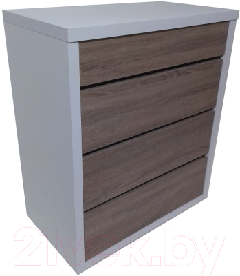 Комод Анрат К 800 (белый/дуб трюфель) - фото