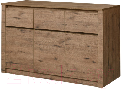 Тумба Рэйгрупп Bromo КО-06 3D3Y 129.9x80x45 / КО-06 VL (дуб веллингтон) - фото