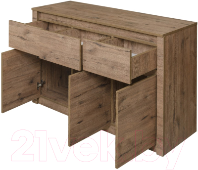 Тумба Рэйгрупп Bromo КО-06 3D3Y 129.9x80x45 / КО-06 VL (дуб веллингтон)