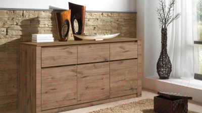 Тумба Рэйгрупп Bromo КО-06 3D3Y 129.9x80x45 / КО-06 VL (дуб веллингтон)