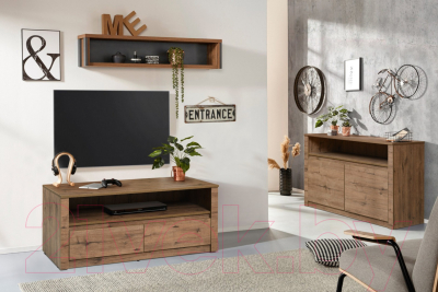 Тумба Рэйгрупп Bromo ТВ-07 2D 130x80x51 / ТВ-07 VL (дуб веллингтон)