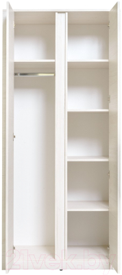 Шкаф Рэйгрупп Bromo 02.03 ДД 90x198x55 / ШР 02.03 BR (дуб бордолайт)