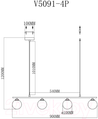 Люстра Moderli Lingdal / V5091-4P