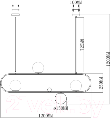 Люстра Moderli Miya / V6030-4P