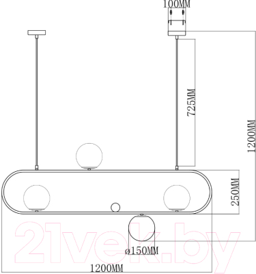 Люстра Moderli Miya / V6031-4P