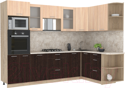 Готовая кухня Интерлиния Мила 1.68x2.8 правая - фото