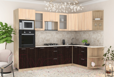 Готовая кухня Интерлиния Мила 1.68x2.8 правая