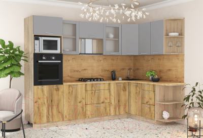 Готовая кухня Интерлиния Мила 1.68x2.8 правая