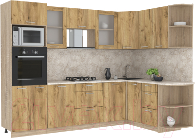 Готовая кухня Интерлиния Мила 1.68x2.8 правая - фото