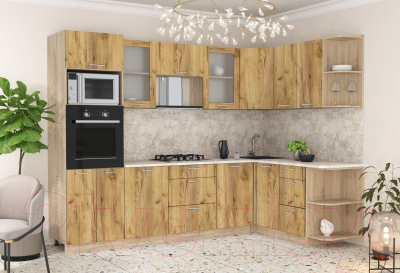 Готовая кухня Интерлиния Мила 1.68x2.8 правая