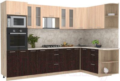 Готовая кухня Интерлиния Мила 1.68x3.0 правая - фото