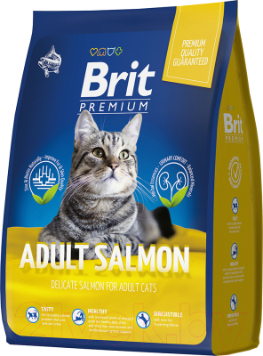 Сухой корм для кошек Brit Premium Cat Adult Salmon / 5049615 (2кг) - фото