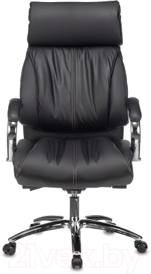 Кресло офисное Бюрократ T-9904NSL (кожа черный/хром)