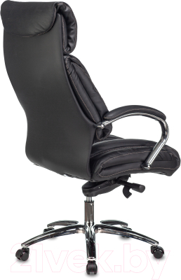Кресло офисное Бюрократ T-9904NSL (кожа черный/хром)