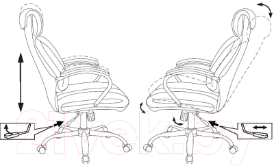 Кресло офисное Бюрократ T-9904NSL (кожа черный/хром)