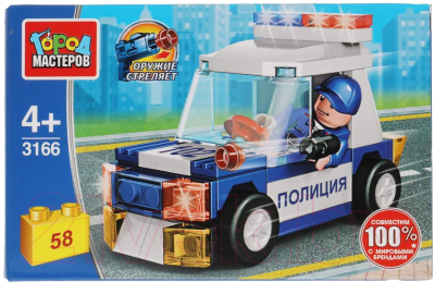 Конструктор Город мастеров Полицейский на машине / 3166-PZ - фото