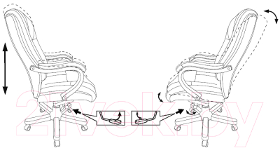 Кресло офисное Бюрократ T-9926 Walnut