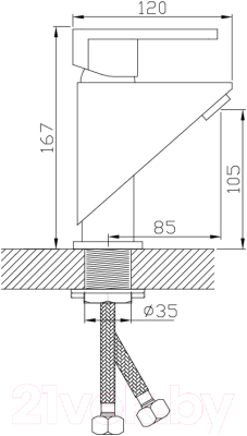 Смеситель Diadonna D87-110105W