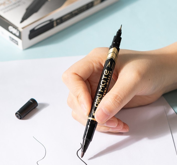 Маркер перманентный Deli Mate 1мм/0.5мм / U10420