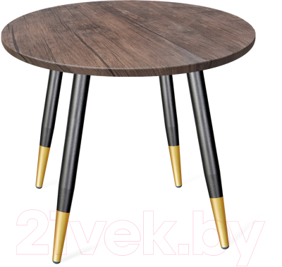 Обеденный стол Sheffilton SHT-TU14/80 МДФ (черный муар/золото/палисандр металл) - фото