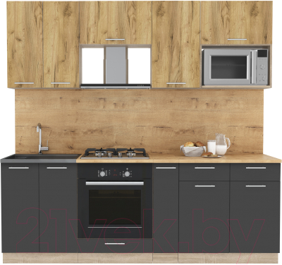 Готовая кухня Интерлиния Мила 2.2 ВТ - фото