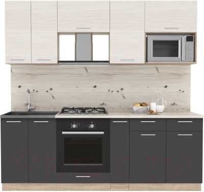 Готовая кухня Интерлиния Мила 2.2 ВТ - фото