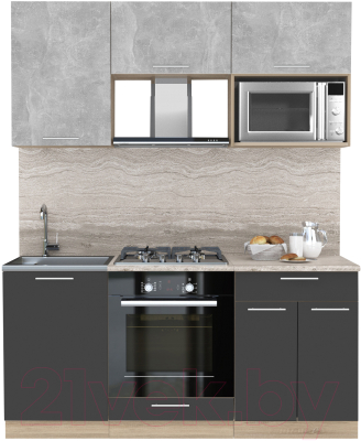 Готовая кухня Интерлиния Мила 1.7 ВТ - фото