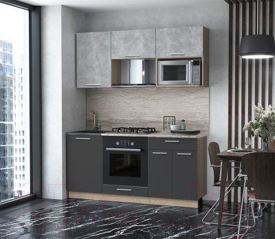 Готовая кухня Интерлиния Мила 1.7 ВТ