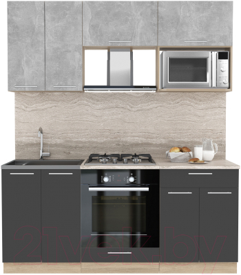 Готовая кухня Интерлиния Мила 1.8 ВТ - фото