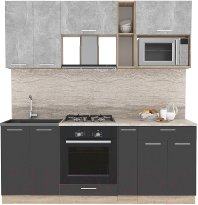 Готовая кухня Интерлиния Мила 2.0 ВТ - фото