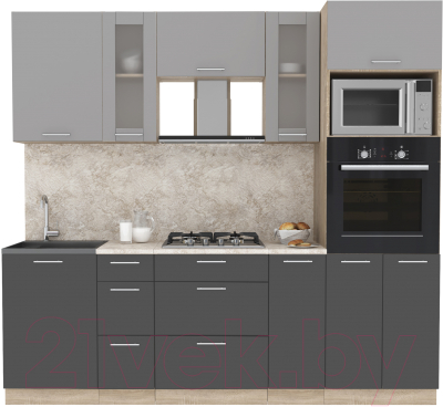 Готовая кухня Интерлиния Мила 2.3 ВТ - фото