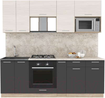 Готовая кухня Интерлиния Мила 2.2 ВТ - фото