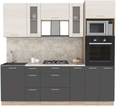 Готовая кухня Интерлиния Мила 2.3 ВТ - фото