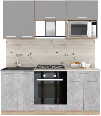 Готовая кухня Интерлиния Мила 1.8 ВТ - фото